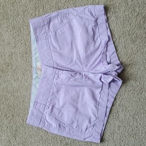 Light purple J. Crew chino shorts, size 8